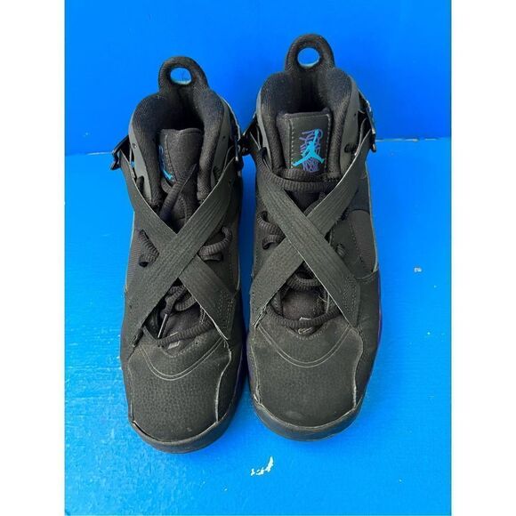 Nike Air Jordan 8.0 "Aqua" Blue Black Basketball Shoes Size 7Y - Picture 3 of 7